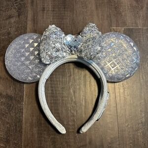 Disney Silver Cinderella Minnie Mouse Ears Headband